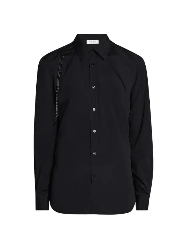 McQueen Men's Jewelry Harness Shirt - Black