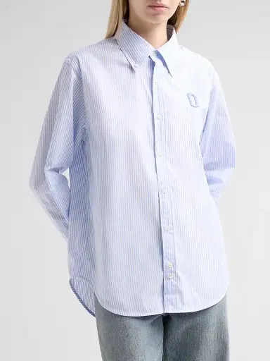Marc Jacobs Women's Pop J Marc Poplin Shirt - Blue Mist Multi - Size XS | Thumbnail 4