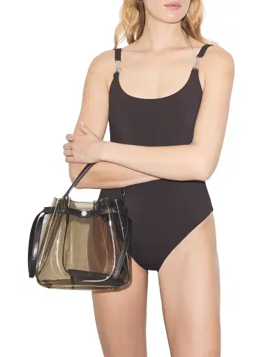 Tory Burch Women's Clear Bucket Bag - Rootbeer Float | Thumbnail 3