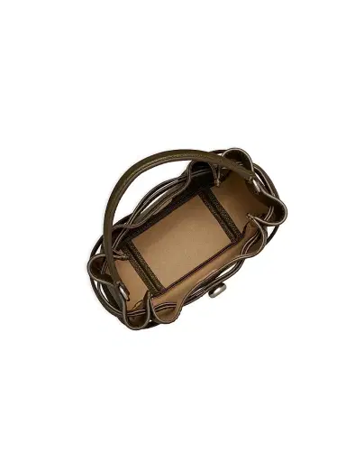 Tory Burch Women's Mini Romy Leather Bucket Bag - Leccio | Thumbnail 2