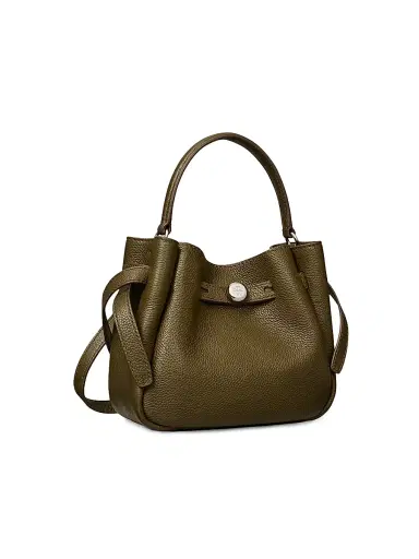 Tory Burch Women's Mini Romy Leather Bucket Bag - Leccio | Thumbnail 3