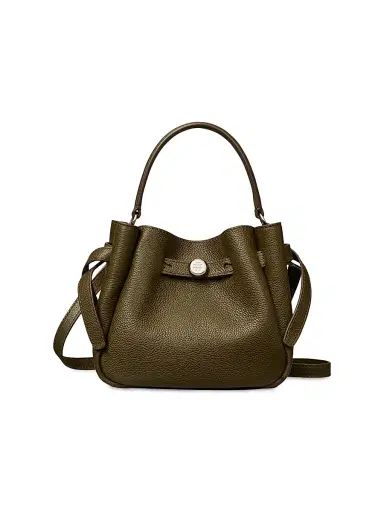 Tory Burch Women's Mini Romy Leather Bucket Bag - Leccio | Thumbnail 1