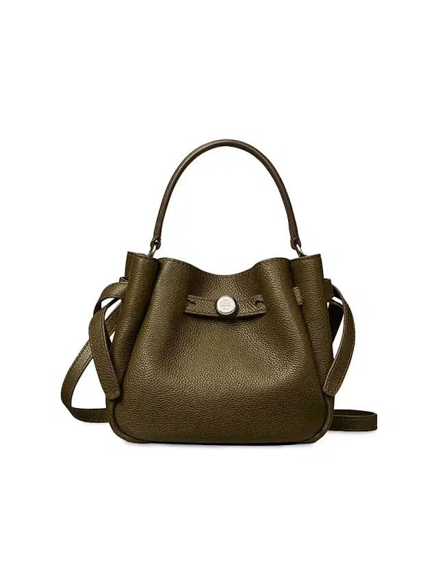 Tory Burch Women's Mini Romy Leather Bucket Bag - Leccio