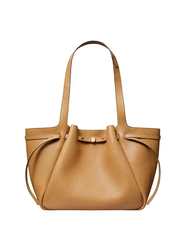 Tory Burch Women's Romy Pebbled Leather Tote Bag - Tiramisu