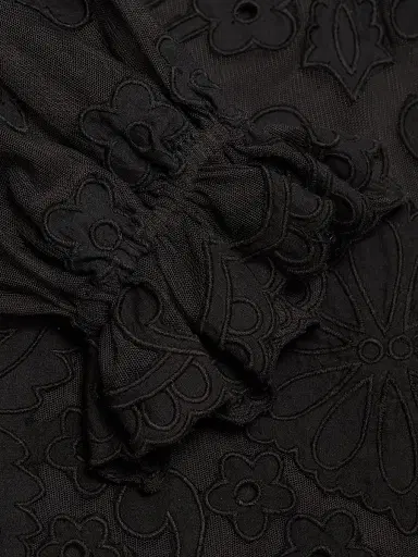 Ramy Brook Women's Esmeralda Embroidered Blouse - Black Embroidery - Size XL | Thumbnail 7