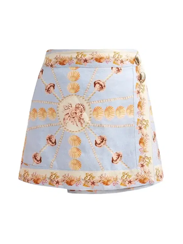 Women's Fischer Printed Linen Mini Skirt - Seashell Stripe