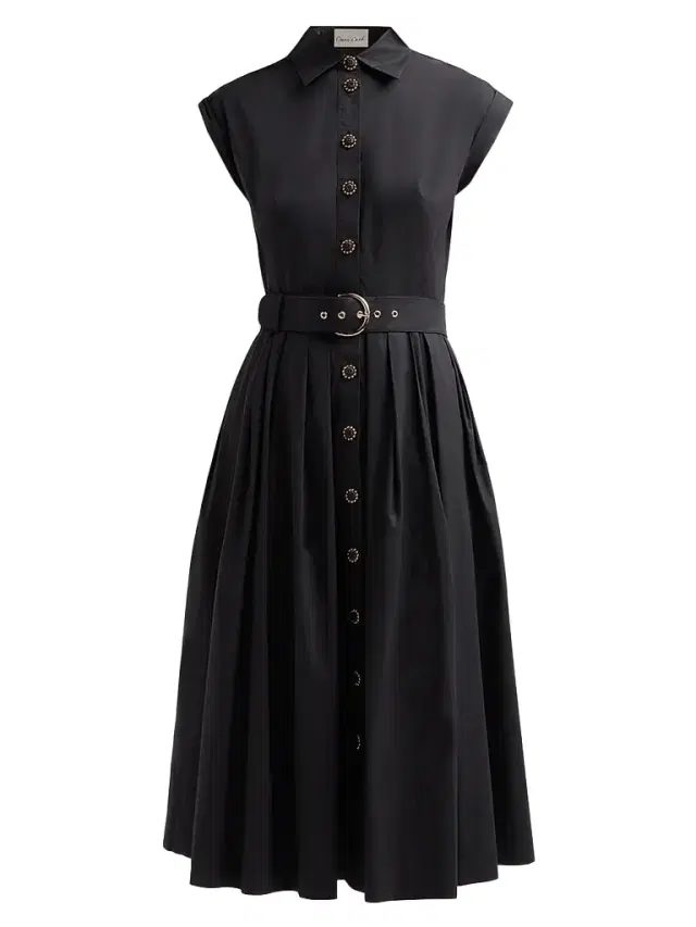 Women's Octavia Midi Shirtdress - Black