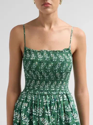 Cara Cara Women's Carmen Floral A-Line Midi Dress - Samara Green - Size XL | Thumbnail 4