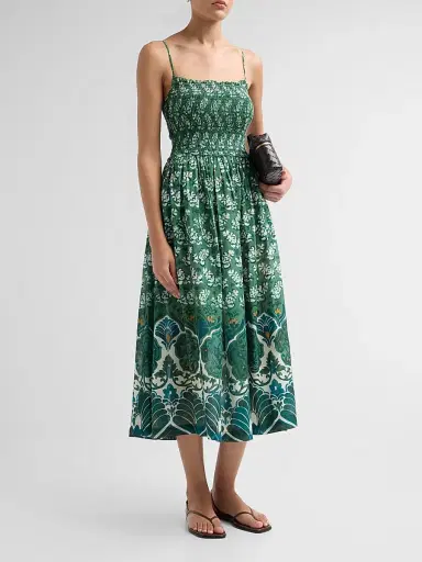 Cara Cara Women's Carmen Floral A-Line Midi Dress - Samara Green - Size XL | Thumbnail 5