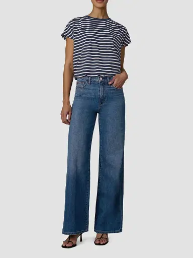 Joe's Jeans Women's The Bubble Striped Cotton-Blend T-Shirt | Thumbnail 2 Joe's Jeans Women's The Bubble Striped Cotton-Blend T-Shirt | Thumbnail 2