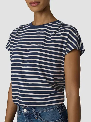 Joe's Jeans Women's The Bubble Striped Cotton-Blend T-Shirt | Thumbnail 5 Joe's Jeans Women's The Bubble Striped Cotton-Blend T-Shirt | Thumbnail 5