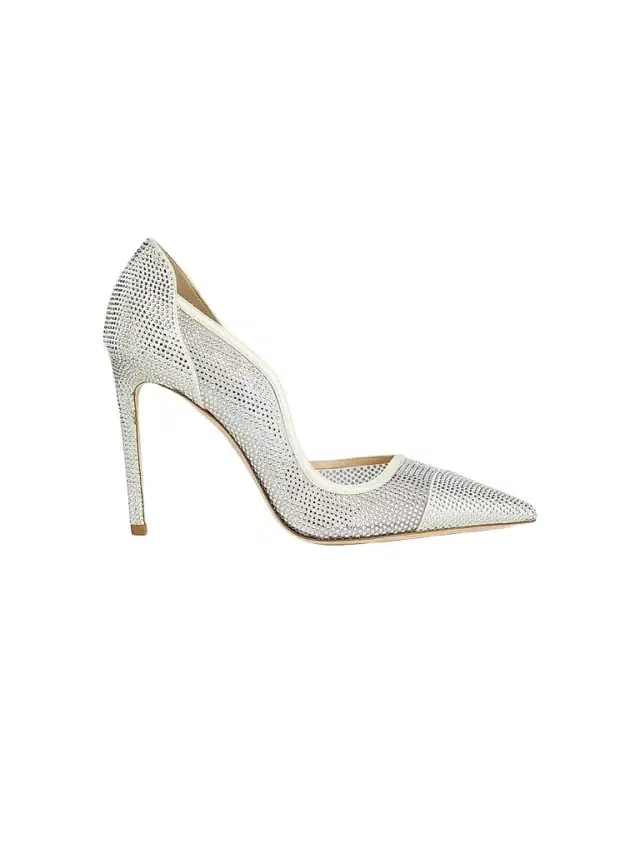 Jimmy Choo Women's Brigitte 100MM Mesh Micro Crystal Pumps -  Crystal