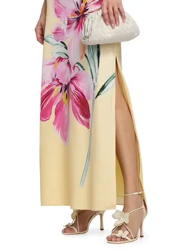 Milly Women's Vera Printed Strapless Maxi Dress - Pale Yellow Pink - Size 12 | Thumbnail 6 Milly Women's Vera Printed Strapless Maxi Dress - Pale Yellow Pink - Size 12 | Thumbnail 6