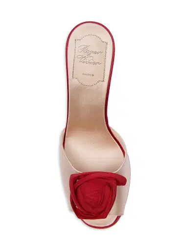 Roger Vivier Women's Epine Rose 85MM Satin Mules | Thumbnail 4