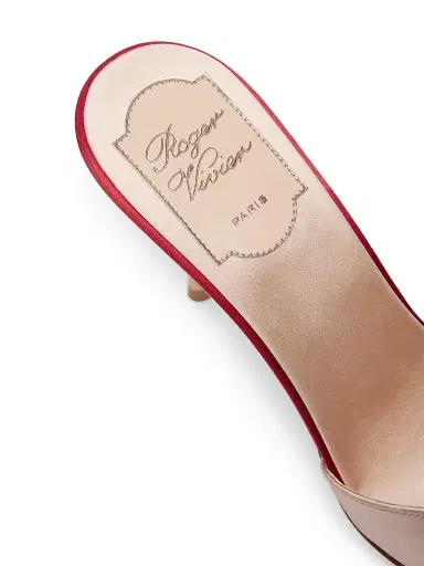 Roger Vivier Women's Epine Rose 85MM Satin Mules | Thumbnail 6