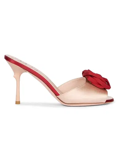 Roger Vivier Women's Epine Rose 85MM Satin Mules | Thumbnail 1