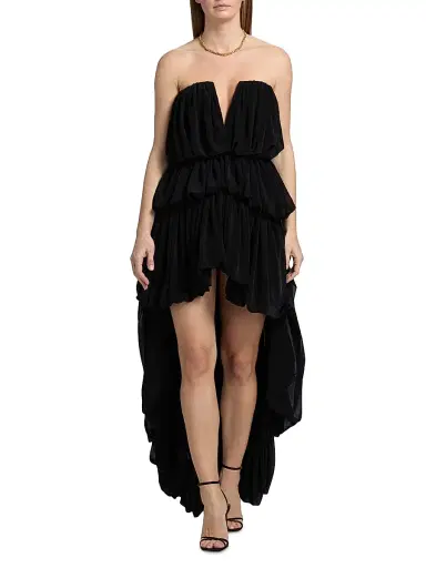 Ronny Kobo Women's Aly High-Low Minidress - Black - Size Large | Thumbnail 2