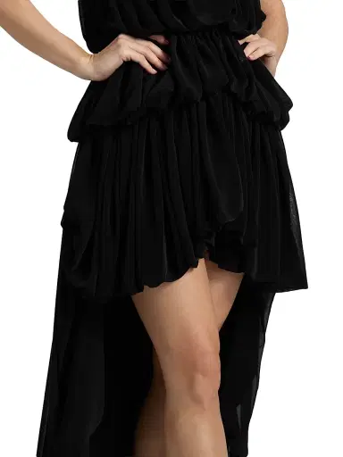 Ronny Kobo Women's Aly High-Low Minidress - Black - Size Large | Thumbnail 6