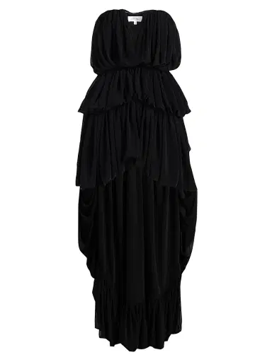 Ronny Kobo Women's Aly High-Low Minidress - Black - Size Large | Thumbnail 1