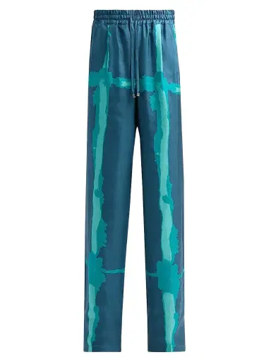 Kiton Women's Abstract-Print Silk Drawstring Pants | Thumbnail 1