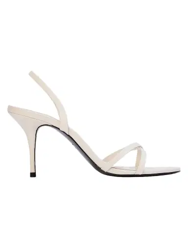 Black Suede Studio Women's Jolla 80MM Leather Slingback Sandals - Coconut Leather - Size 12 | Thumbnail 1 Black Suede Studio Women's Jolla 80MM Leather Slingback Sandals - Coconut Leather - Size 12 | Thumbnail 1