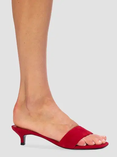 Black Suede Studio Women's Avery 35MM Suede Sandals - Cherry Suede - Size 10 | Thumbnail 5 Black Suede Studio Women's Avery 35MM Suede Sandals - Cherry Suede - Size 10 | Thumbnail 5