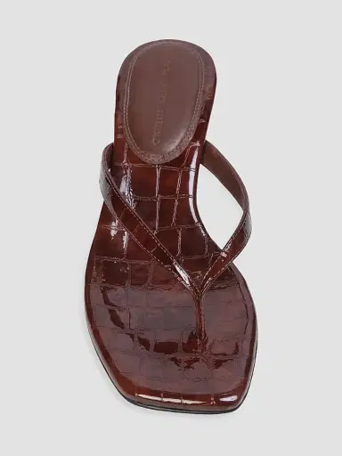 Black Suede Studio Women's Kendal 35MM Croc Sandals | Thumbnail 4 Black Suede Studio Women's Kendal 35MM Croc Sandals | Thumbnail 4