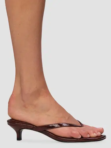 Black Suede Studio Women's Kendal 35MM Croc Sandals | Thumbnail 5 Black Suede Studio Women's Kendal 35MM Croc Sandals | Thumbnail 5