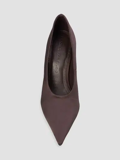 Black Suede Studio Women's Jona 100MM Satin Pumps | Thumbnail 4 Black Suede Studio Women's Jona 100MM Satin Pumps | Thumbnail 4