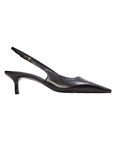Black Suede Studio Women's Lainey 50MM Leather Pumps - Black Leather - Size 10 | Thumbnail 1