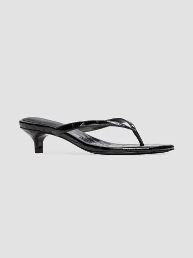Black Suede Studio Women's Kendal 35MM Croc Sandals - Black Croc - Size 11 | Thumbnail 2