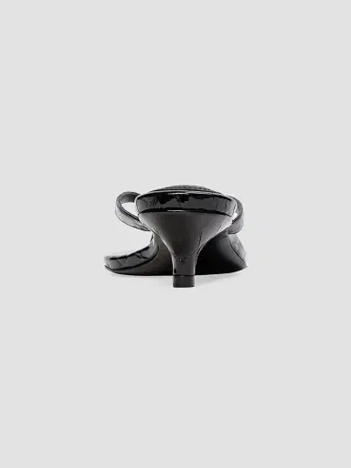 Black Suede Studio Women's Kendal 35MM Croc Sandals - Black Croc - Size 11 | Thumbnail 3