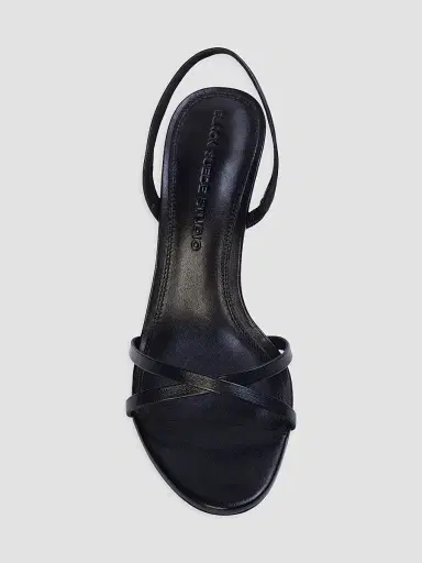 Black Suede Studio Women's Jolla 80MM Leather Slingback Sandals - Black Leather - Size 12 | Thumbnail 3 Black Suede Studio Women's Jolla 80MM Leather Slingback Sandals - Black Leather - Size 12 | Thumbnail 3