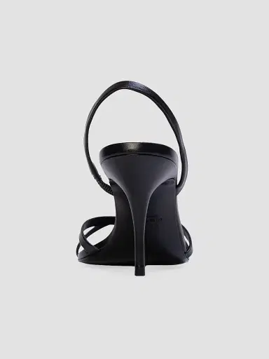 Black Suede Studio Women's Jolla 80MM Leather Slingback Sandals - Black Leather - Size 12 | Thumbnail 4 Black Suede Studio Women's Jolla 80MM Leather Slingback Sandals - Black Leather - Size 12 | Thumbnail 4