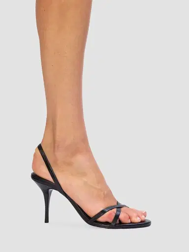 Black Suede Studio Women's Jolla 80MM Leather Slingback Sandals - Black Leather - Size 12 | Thumbnail 5 Black Suede Studio Women's Jolla 80MM Leather Slingback Sandals - Black Leather - Size 12 | Thumbnail 5