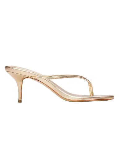 Black Suede Studio Women's Marci 65MM Metallic Sandals | Thumbnail 1 Black Suede Studio Women's Marci 65MM Metallic Sandals | Thumbnail 1