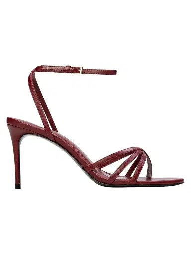 Black Suede Studio Women's Olie 80MM Leather Sandals - Chili Flake Leather - Size 12 | Thumbnail 1