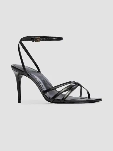 Black Suede Studio Women's Olie 80MM Leather Sandals | Thumbnail 2 Black Suede Studio Women's Olie 80MM Leather Sandals | Thumbnail 2