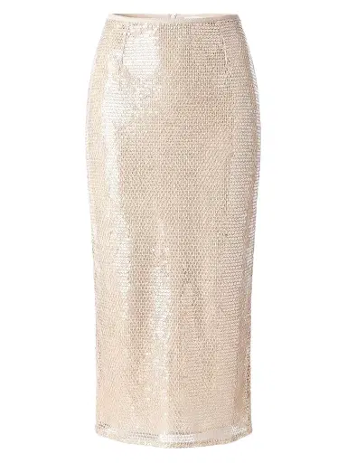 Toccin Women's Leilani Sequin Mesh Pencil Skirt | Thumbnail 1