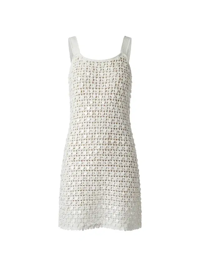 Toccin Women's Lala Paillette Open-Knit Mini Dress - Coconut