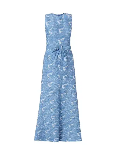 Shoshanna Women's Loren Jacquard Maxi Dress - Marina | Thumbnail 1 Shoshanna Women's Loren Jacquard Maxi Dress - Marina | Thumbnail 1