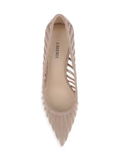 L'Agence Women's Lenox 90MM Suede-Mesh Pumps - Cappuccino Suede - Size 9 | Thumbnail 5 L'Agence Women's Lenox 90MM Suede-Mesh Pumps - Cappuccino Suede - Size 9 | Thumbnail 5