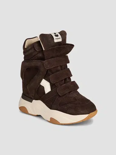 Isabel Marant Women's Balskee Suede Sneakers - Chocolate Milky White - Size 11 | Thumbnail 2