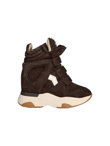 Isabel Marant Women's Balskee Suede Sneakers - Chocolate Milky White - Size 11 | Thumbnail 1