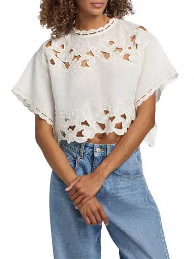 Isabel Marant Women's Relda Embroidered Top | Thumbnail 3 Isabel Marant Women's Relda Embroidered Top | Thumbnail 3