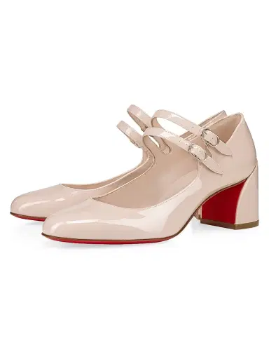 Christian Louboutin Women's Miss Jane 55MM Patent Leather Pumps - Leche | Thumbnail 2