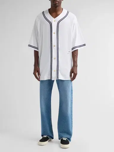 Jacquemus Men's The Baseball Cotton-Blend Shirt - White - Size XXL | Thumbnail 2