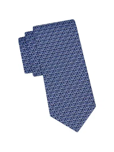 Ferragamo Men's Cerchio Silk Tie | Thumbnail 1 Ferragamo Men's Cerchio Silk Tie | Thumbnail 1