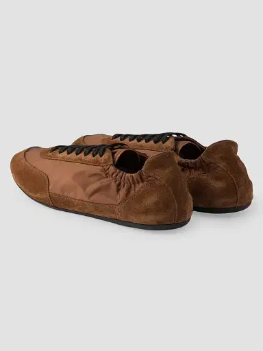 Prada Men's Collapse Re-nylon And Suede Elasticized Sneakers - Brown - Size 5 | Thumbnail 2 Prada Men's Collapse Re-nylon And Suede Elasticized Sneakers - Brown - Size 5 | Thumbnail 2