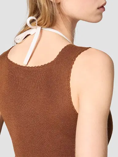 Miu Miu Women's Cashmere and Silk Top - Brown - Size 6 | Thumbnail 5 Miu Miu Women's Cashmere and Silk Top - Brown - Size 6 | Thumbnail 5